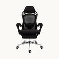 Silla ergonómica SIT Ergo de color negro con respaldo de malla, soporte lumbar, apoyabrazos y base cromada.