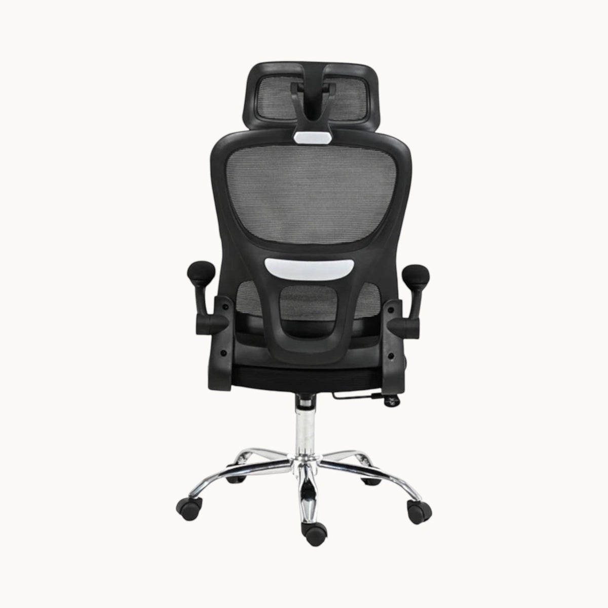 Silla de oficina ergonómica SIT Titán4 con respaldo de malla transpirable, reposacabezas y base metálica giratoria.